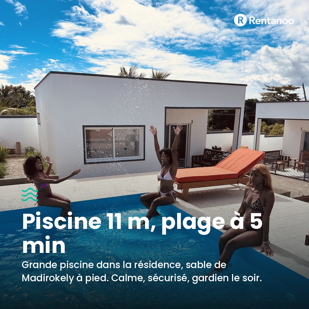 Piscine 11 m · plage à 5 min